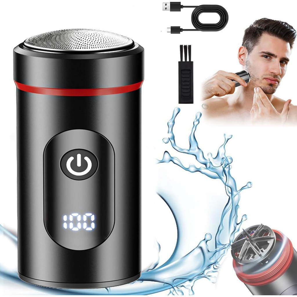 Mini Rasoir électrique, 8 * 3cm 7000rpm USB Rechargeable Shaver IPX7 étanche 90 Jours D'utilisation 