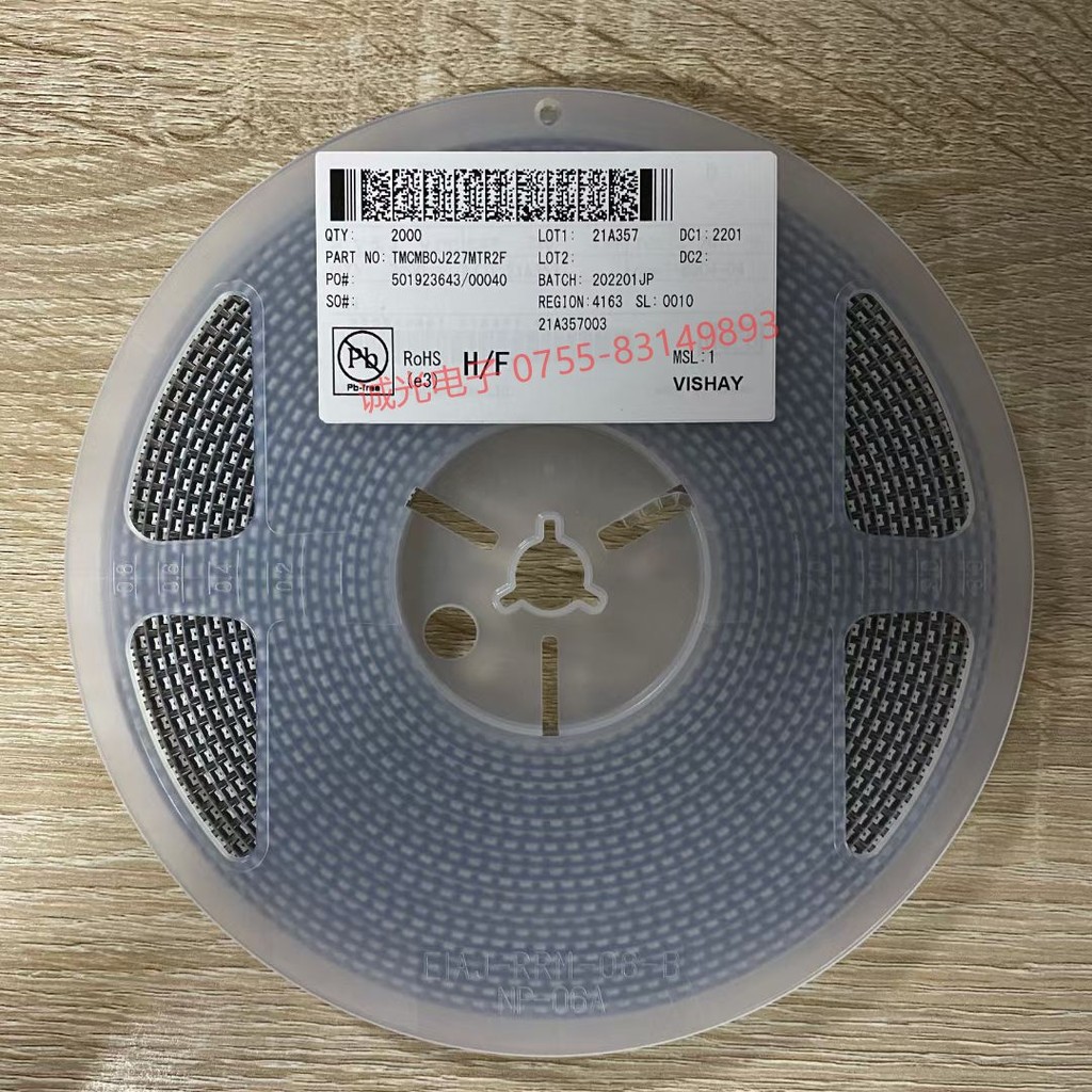 TMCMB0J227MTR2F 220UF/6.3V TMCMB0J227MTRF VISHAY Patch Tantalum Capacitor