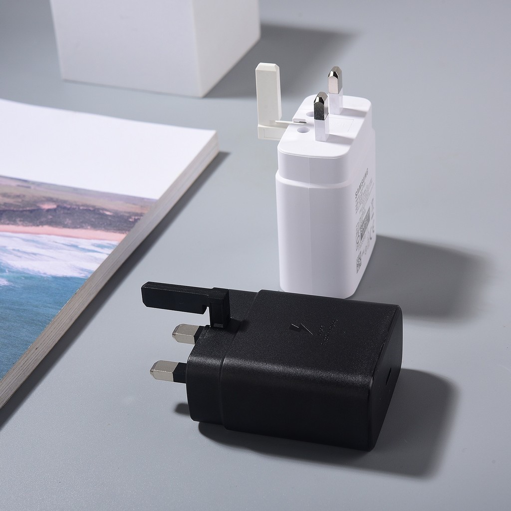 Samsung S25FE S25edge 5G 45W PD Charger Super Fast Charge UK Plug Adapter สําหรับ Galaxy S25 S24 Ult