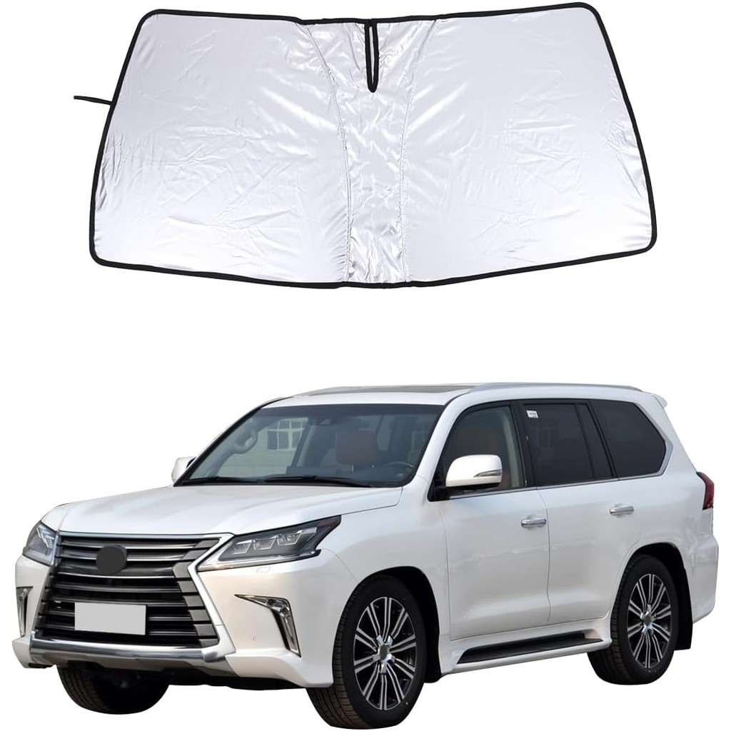 กระจกรถยนต์ Sun Shade ใช้งานร่วมกับ Lexus LX 570 2016-2021 รถพับ UV Ray Reflector Auto ด้านหน้ากระจก