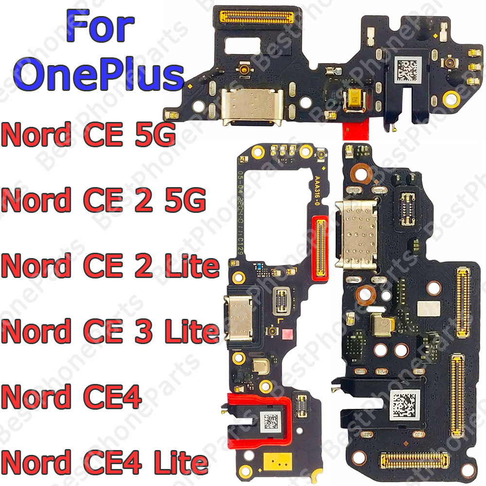 ฐาน PCB Charger Connector USB แท่นชาร์จพอร์ต Flex Cables แผงวงจรสําหรับ OnePlus Nord CE CE2 CE2Lite 