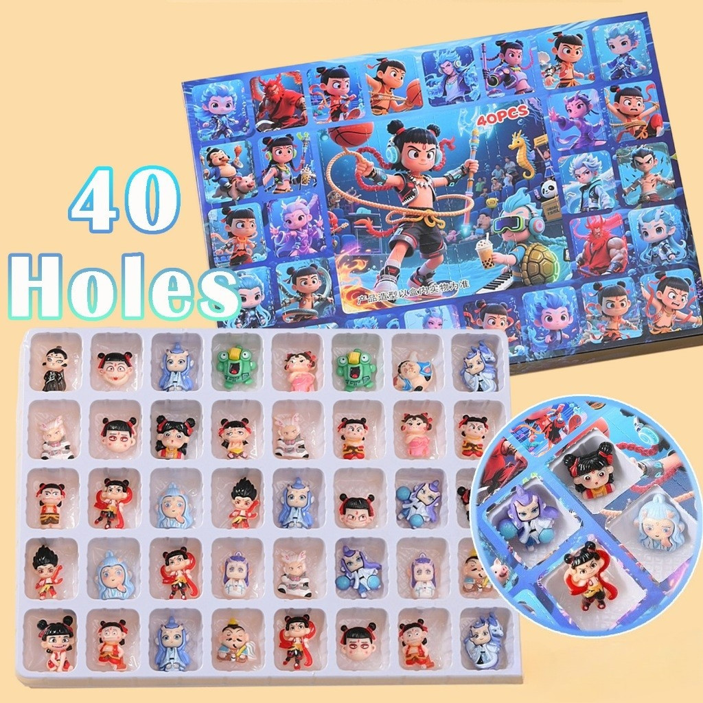 40 nezha blind box ao bing เรซิ่นรูป poke figure กล่องของเล่นเด็กของขวัญ