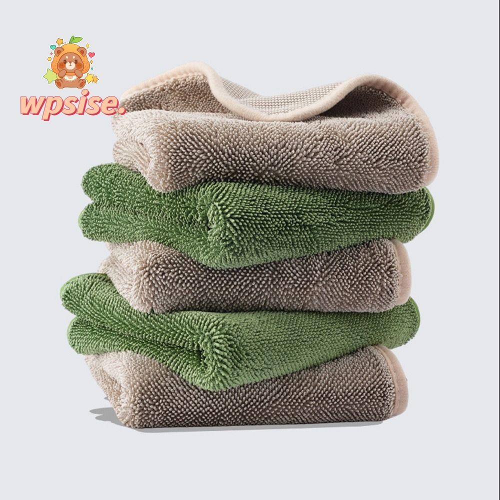 WPSISE 1/2PCS ผ้าจานครัว, Non-Falling Hair Non-Stick น้ํามันผ้าทําความสะอาดห้องครัว, Scouring Pad เช็ด Rags ดูดซับน้ําน้ํามันทนผ้าเช็ดตัวทําความสะอาดห้องครัวในครัวเรือน