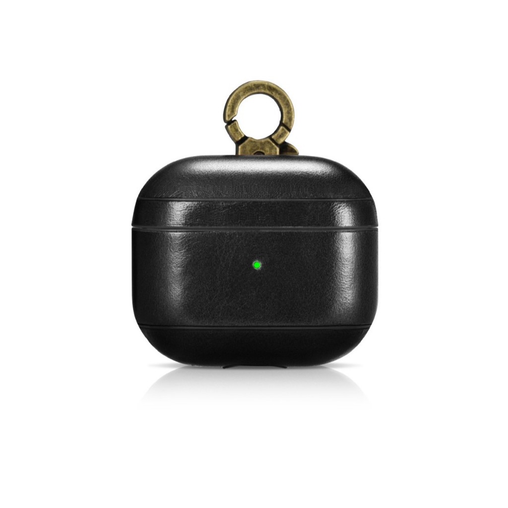 ICARER ICARER 3rd Generation แหวนหนังแท้หัวเข็มขัดหูฟังเหมาะสําหรับ AirPods4 หูฟัง pro เคสป้องกัน