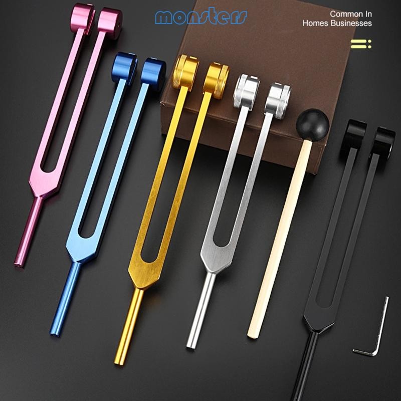 Mon Tuning Fork Set 128Hz Body Tuning Forkra Set Tuning Fork เสียงทางการแพทย์ Healing Therapy DNA Re