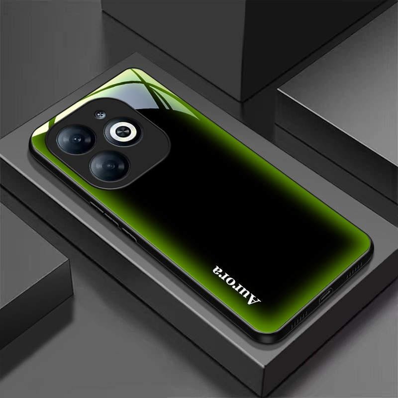 เคสโทรศัพท์กระจกนิรภัยเหมาะสําหรับ Infinix Smart 8 Pro ปกแข็งบางเฉียบพร้อมลวดลายสไตล์ธุรกิจ H3004