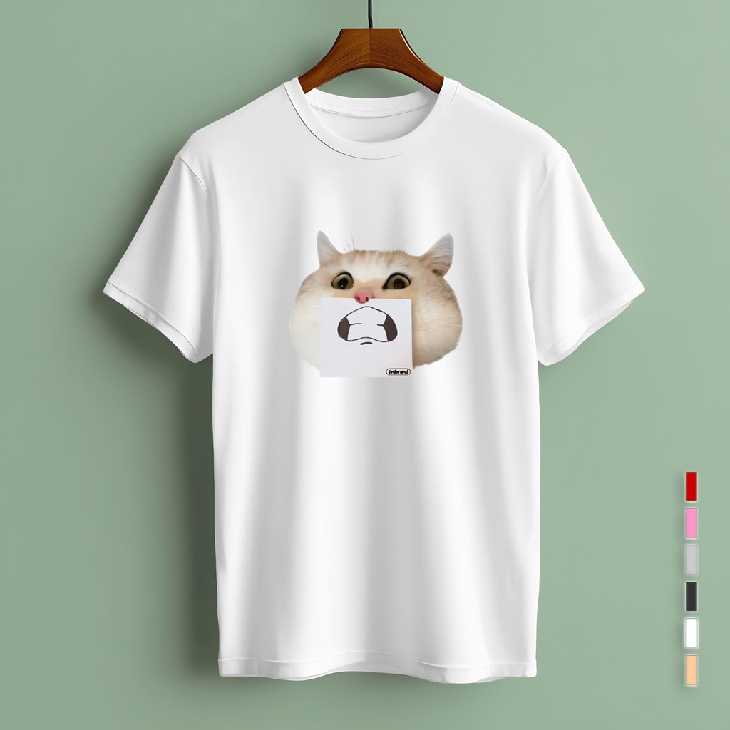 เสื้อยืด คอกลม แขนสั้น M-3XL สกรีนลาย ผ้าคอตตอนผสม เนื้อผ้านิ่ม ใส่ได้ทั้งชายและหญิง ราคาส่ง ส่งเร็ว