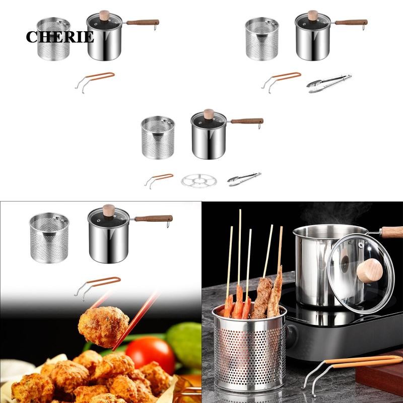 [Chery] ทอด Estate Frituchter หม้อกระทะนมหม้อทําอาหารปฏิบัติ Mini Frites Fries Chef Crockation ซอสเค