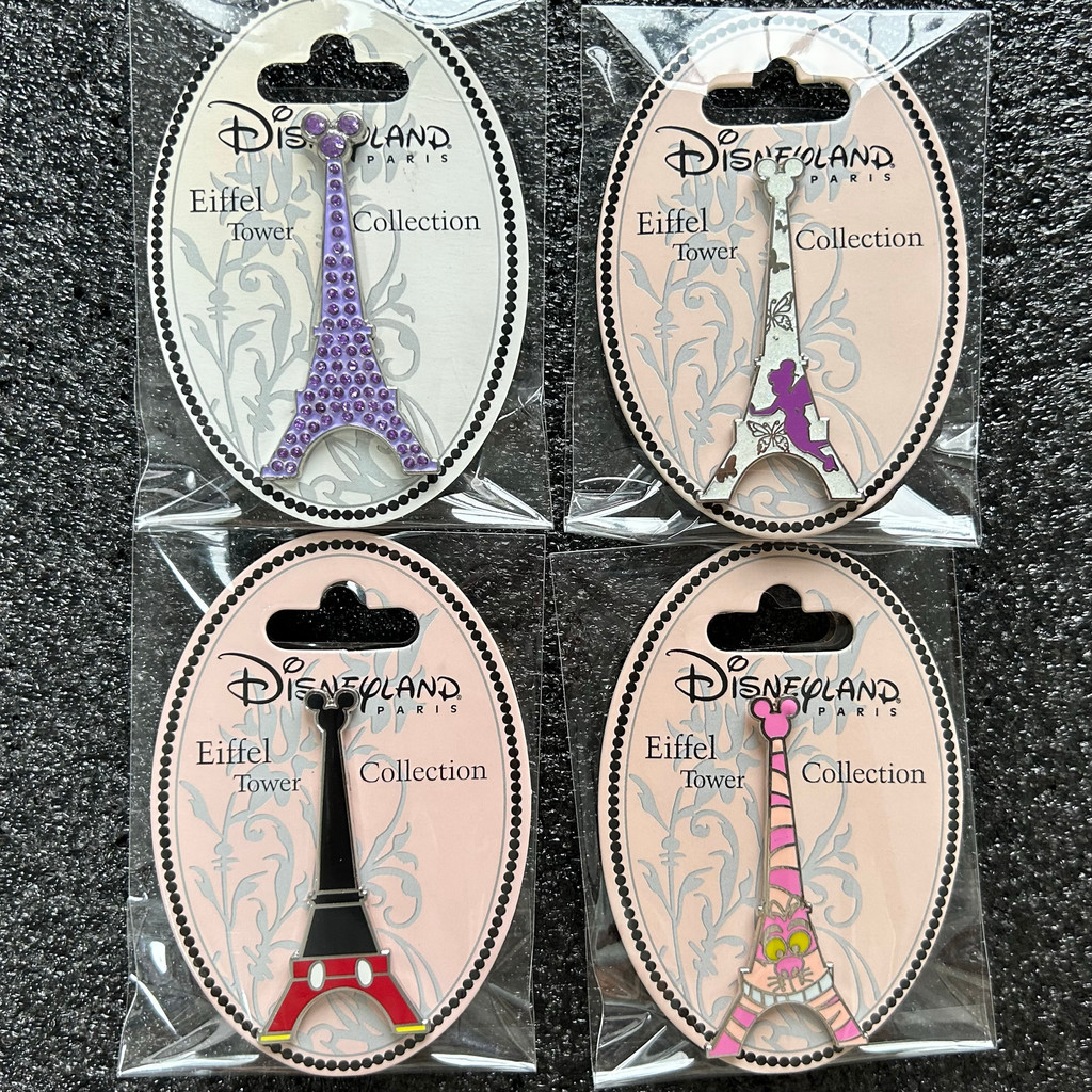 Disney Badge disney pin disney Mickey Flower Fairy Miaomiao เข็มกลัดหอไอเฟลแมว