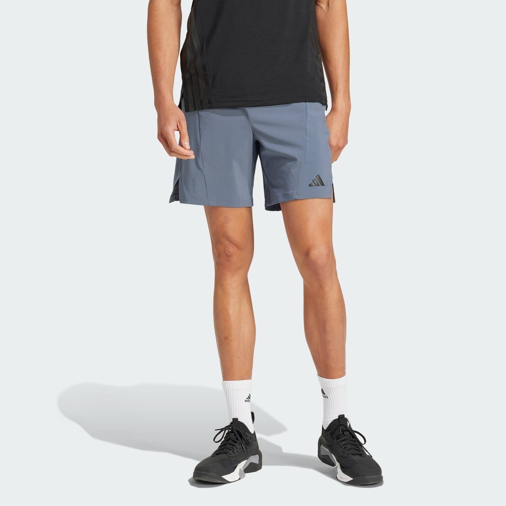 adidas Gym & Training กางเกงออกกำลังกายขาสั้น Designed for Training ผู้ชาย สีเทา JI8136