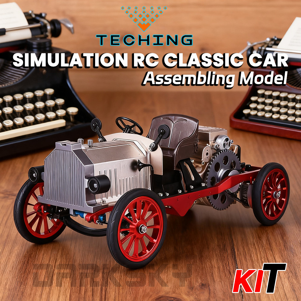 TECHING DM227 RC CLASSIC รถไฟฟ้าประกอบรุ่นชุดเดสก์ท็อปตกแต่งเครื่องประดับผู้ใหญ่ของเล่นเด็กของขวัญ