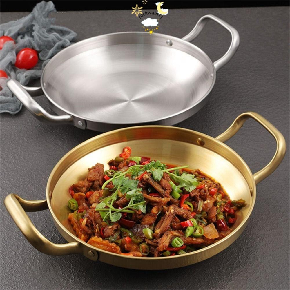 ROCKWAIN11 เครื่องครัวทําอาหารที่บ้านพร้อมที่จับหม้อแห้ง Paella Pan