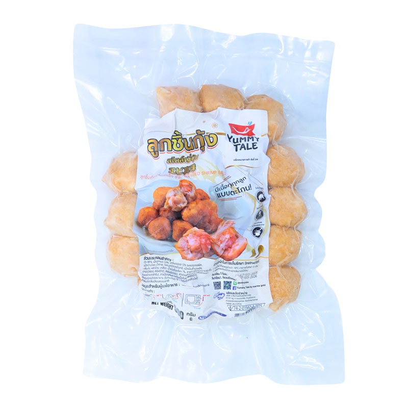 ยัมมี่เทล ลูกชิ้นกุ้งทอดแช่แข็ง 500 ก. (YUMMY TALE Frozen Fried Shrimp Ball 500 g)