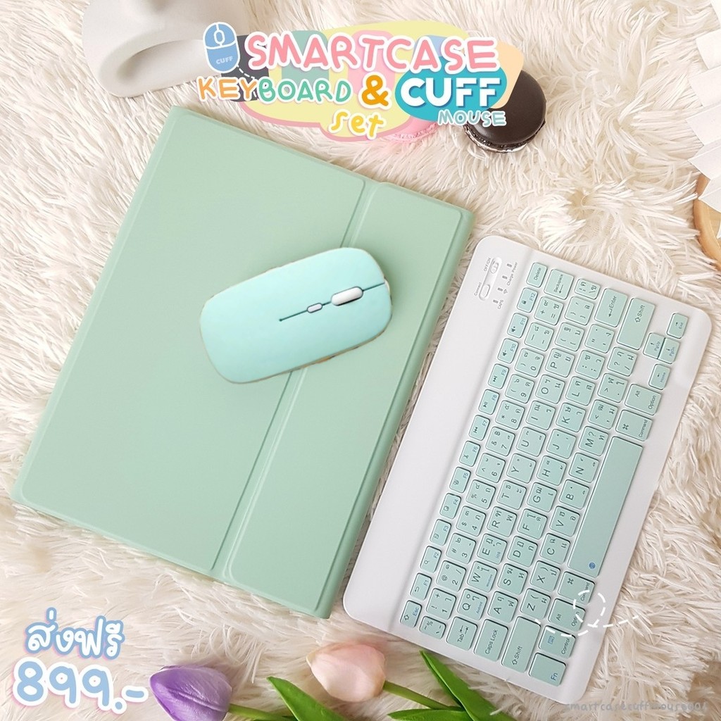 สำหรับ Samsung สำหรับ S9FE+ S9FE S9 Galaxy Tab S8 S7 FE Galaxy Tab S9/S9 เคสป้องกันคีย์บอร์ดและเมาส์ไร้สายแม่เหล็ก 3in1