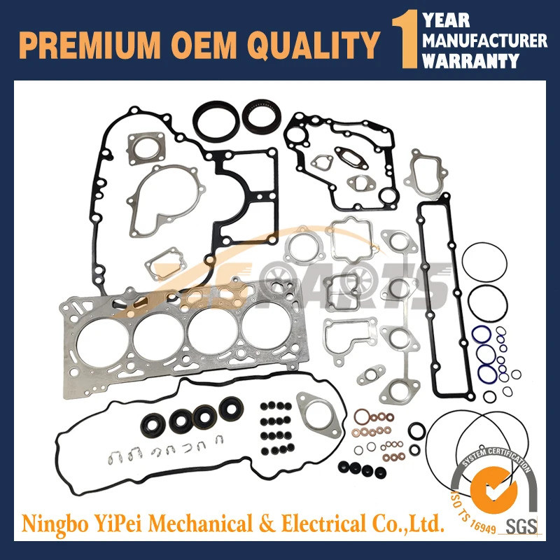 ชุดปะเก็นยกเครื่องเครื่องยนต์สําหรับ Kubota V2607 V2607T