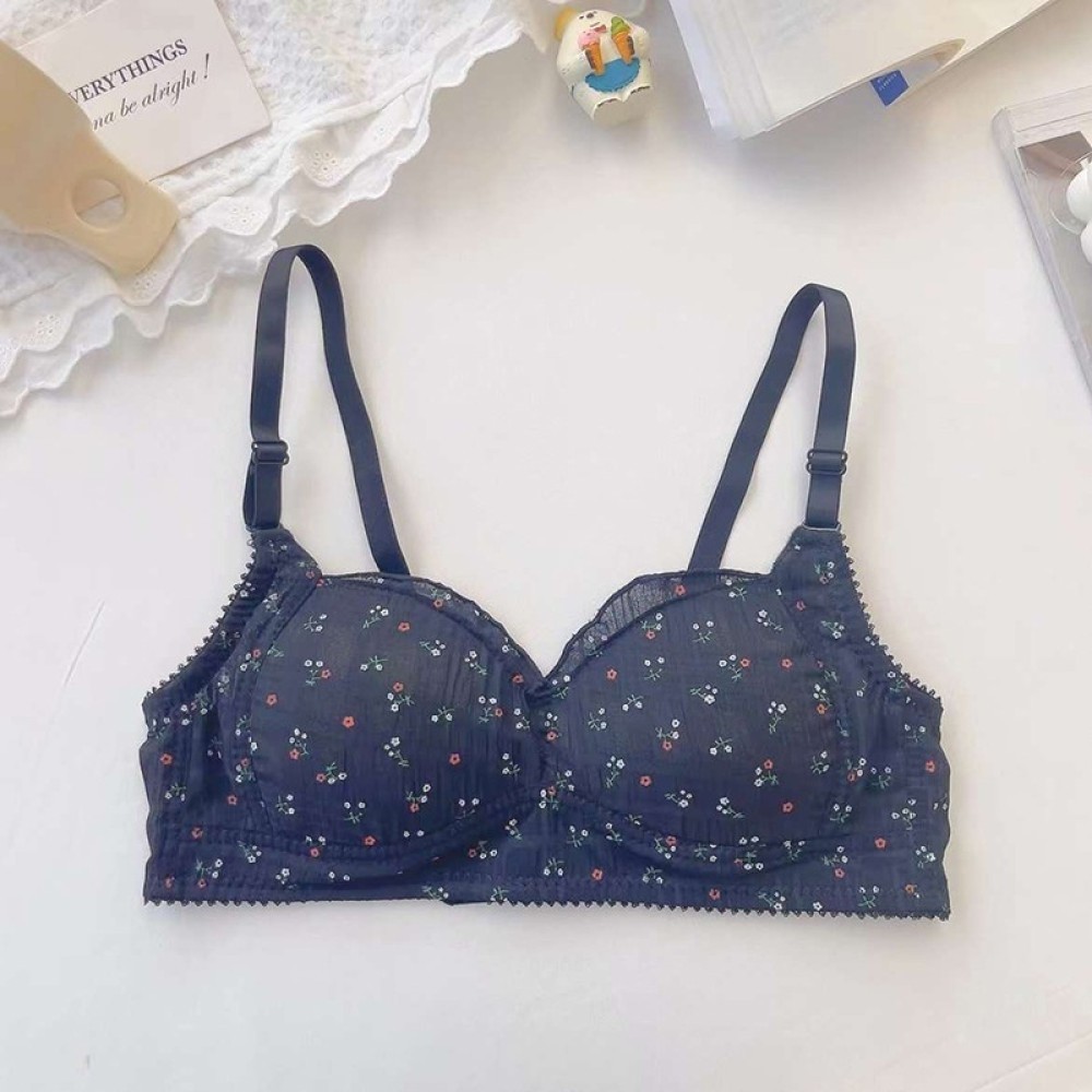 พร้อมส่ง เสื้อชั้นในน่ารัก เสื้อชั้นในวัยรุ่น ผ้าคอตตอน ลายดอกไม้ จีบ ผ้าดีมาก LittleStar1 ✨bhapyth.