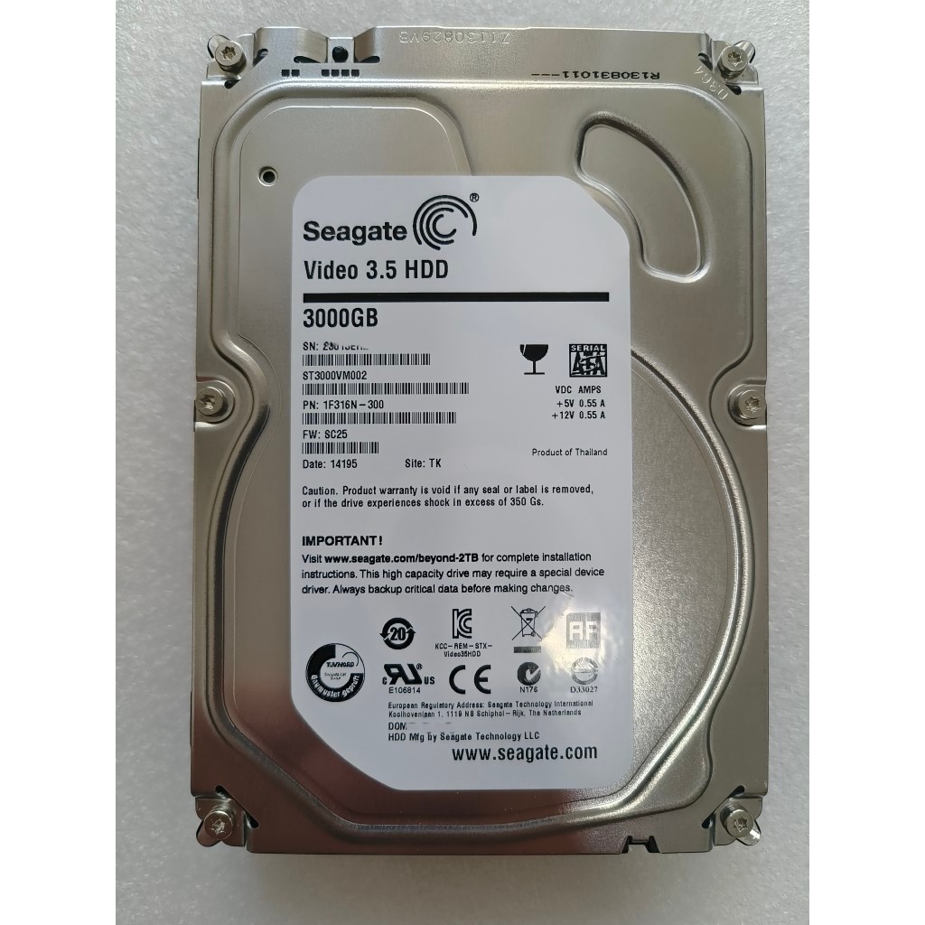 Seagate/Seagate ST3000VX000/VM002 3TB เดสก์ท็อป SV35 การตรวจสอบฮาร์ดดิสก์โดยเฉพาะ