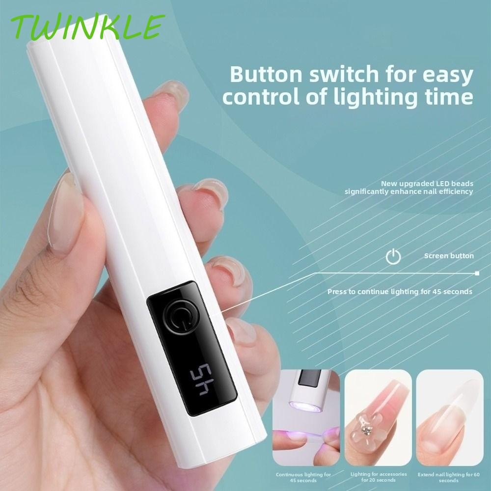TWINKLE1 Mini เครื่องเป่าเล็บแสง, Quick Drying Single Finger LED Nail Lamp, อเนกประสงค์ที่มีประสิทธิ