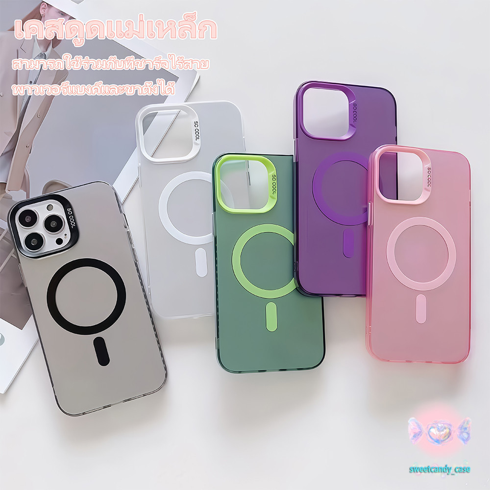 จัดส่งที่ไทย เคสโทรศัพท์รุ่น14 เคสด้านพร้อมดูดแม่เหล็ก ชาร์จไร้สาย เคสนิยม For iPhone13 11 ProMax 12 14 Pro 15 16 PLUS
