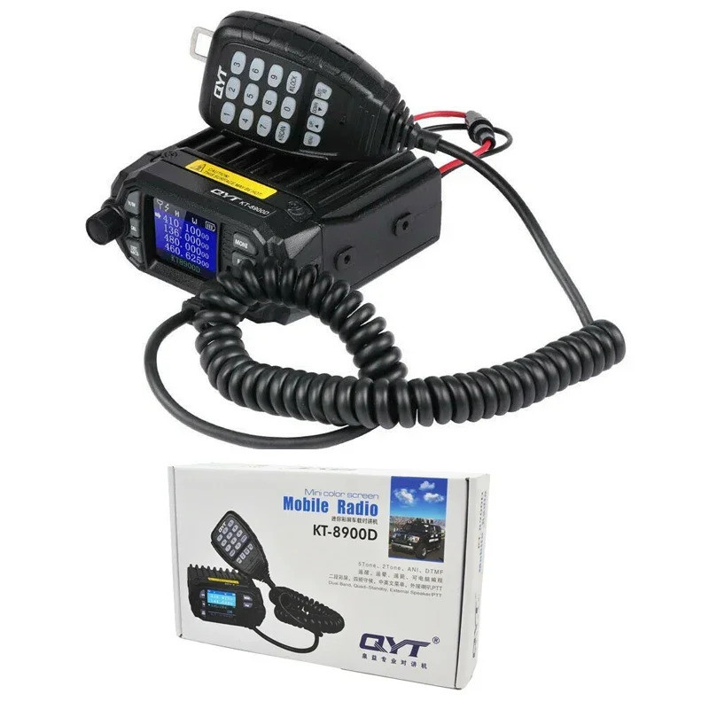 QYT KT-8900D มินิวิทยุมือถือ 25W Dual Band UHF VHF CB รถวิทยุ FM Transceiver Station Walkie Talkie ก