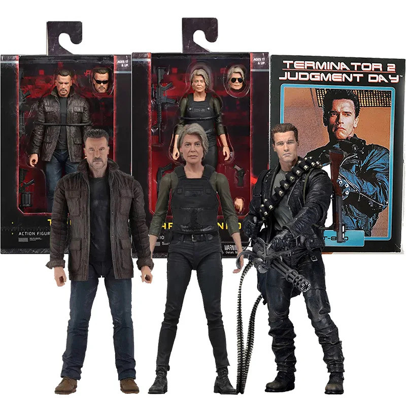NECA Terminator T-800 Action Figure Dark Fate Sarah Terminator 2 T-800 Connor Action Figure ของเล่นโ