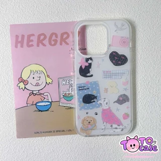 เคส Oppo A60 A3Pro A3X A16 A18 A5i A38 A55 A17 A5s A58 A7 A12 A15 A3s A54 A52 A11 เฮลโลคิตตี้แสนหวานปกใหม่ลายแมวหมา