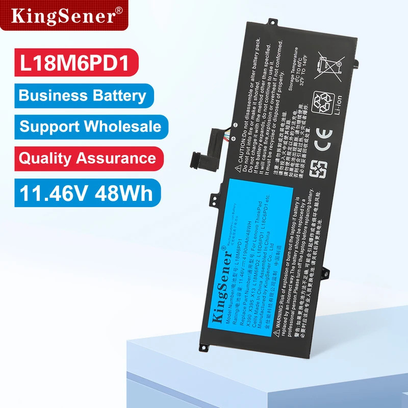 KingSener L18M6PD1 แบตเตอรี่สําหรับ Lenovo ThinkPad X13 โยคะ X390 X395 L18M6PD2 L18D6PD1 L18L6PD1 L1
