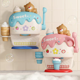 COD เครื่องทําฟองสบู่ไอศกรีม หมีน้อยดีไซน์ ของเล่นอาบน้ํา ของเล่นในห้องน้ำสำหรับเด็ก