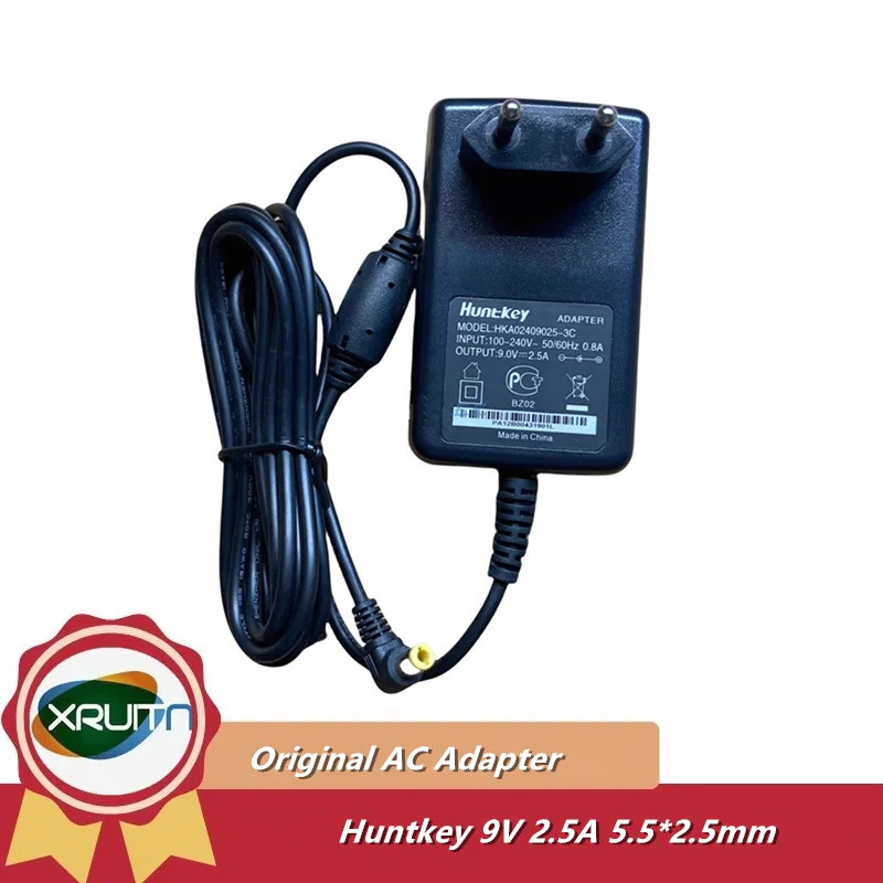 Huntkey HKA ของแท้02409025-3C 9.0V 2.5A 9V AC Adapter Charger EU Plug