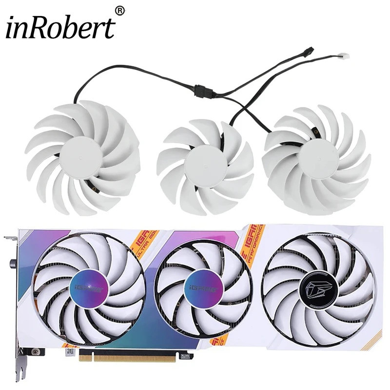 * 4Pin Cooler พัดลมเปลี่ยนสําหรับ COLORFUL GeForce RTX 3080 3070 3060 Ti iGame Ultra OC สีขาว RTX308