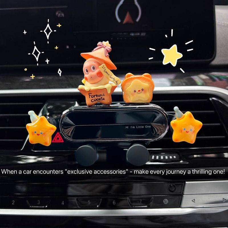 Car Mobile Phone Holder Car Air Conditioner Air Outlet Clip-on Cute for Men and Women Navigation j9f
