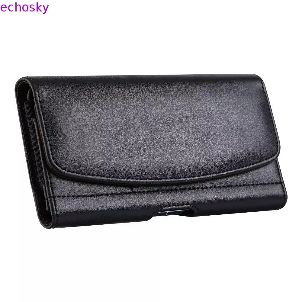 ECHOSKY คลิปหนีบเข็มขัดโทรศัพท์ กระเป๋าหนังใส่โทรศัพท์แนวนอน