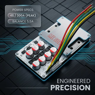 ในไทย BMS 4s 300a ต่อเนื่อง100a มี Active Balance 5.5a. ในตัว ใช้กับLiFePO4 3.2v(BMS+Activeในตัว)