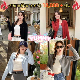 🎀Yummy Shop🎀【เสื้อคาร์ดิแกนไหมพรมแขนยาว】ชุดตรุษจีนผู้หญิง กระดุมหน้า ปักโบว์แต่งหน้าอก เสื้อแฟชั่นผู้หญิง ‘Z-YX12