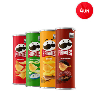Combo Batata Pringles Sabores Sortido 4 Unidades