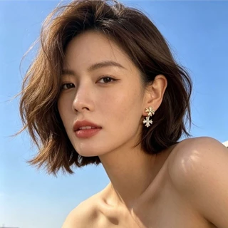 เซีย ต่างหูข้ามย้อนยุคคลาสสิกสองสวมต่างหูเพทายข้าม