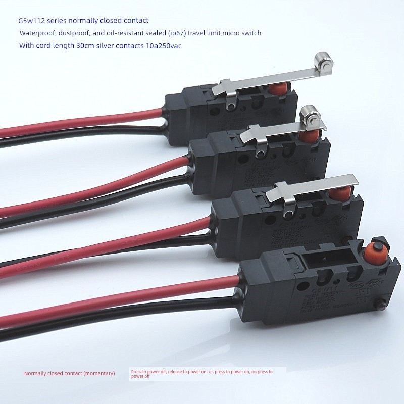 Unionwell กันน้ํา G5W11 ปกติปิด 2 สาย Micro Switch 10A จังหวะจํากัดป้องกันฝุ่น D2VW Silver Contacts