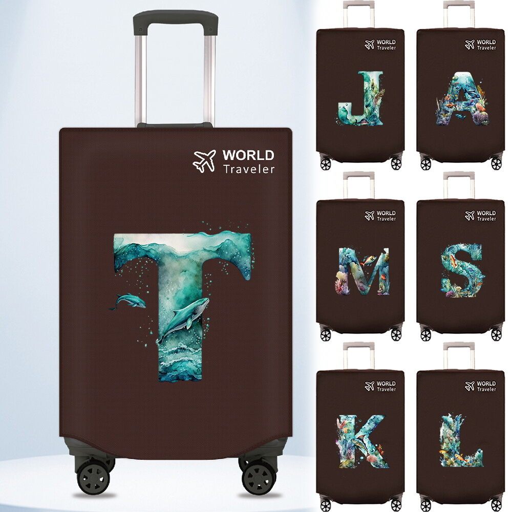 Brown Suitcase Cover  Luggage Cover Dust-proof 20-30Inch Suitcase Protector Non-woven Luggage Cover