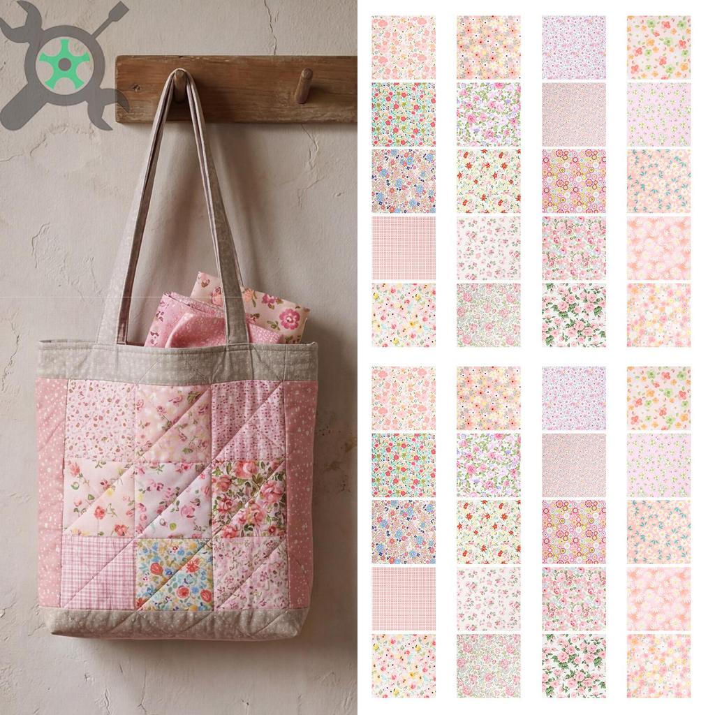 40 ชิ้น Precut ผ้า Patchwork Square 9.84 นิ้วรูปแบบสารพัน Quilting Cotton ผ้า Square SHOPCYC8588