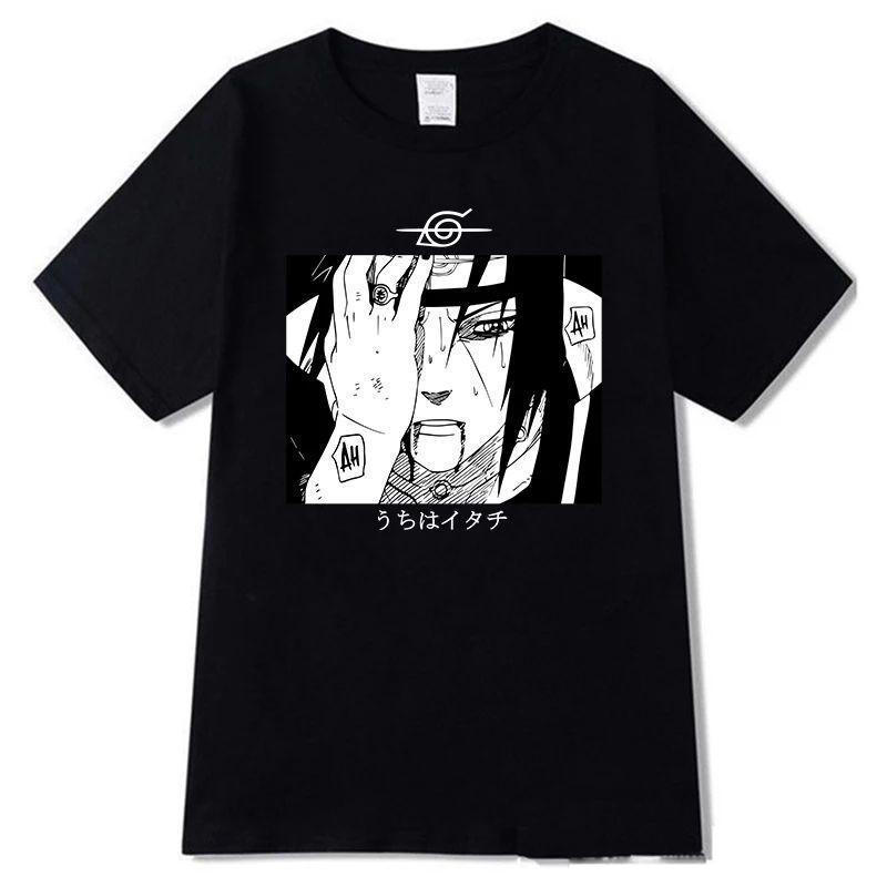 [in stock] เสื้อยืดผ้าฝ้ายพิมพ์ลายitachi uchiha konoha men's premium distribution t shirt cheap นารู