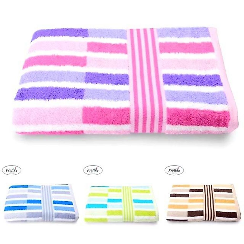 🌈ผ้าขนหนู Frolina ลายริ้ว🌈 ของแท้ 100% เนื้อผ้าดี สีสันสดใสหลากหลายสี
