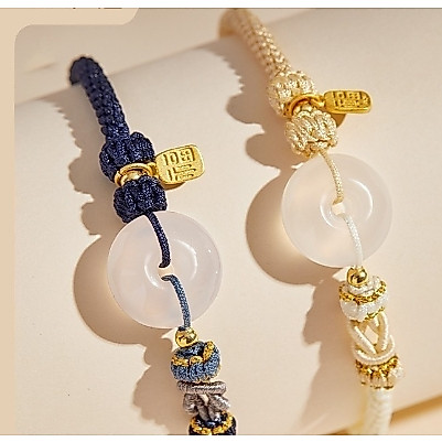 กำไลข้อมือแบบจีน กำไลข้อมือเชือกถัก (พร้อมส่งจากไทย)