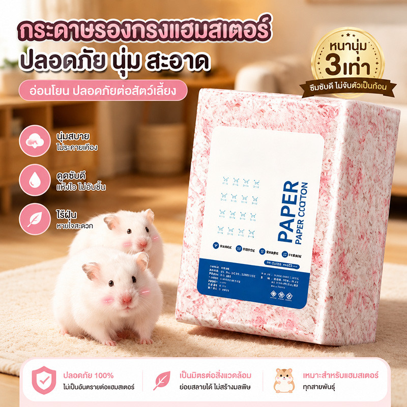 เสื่อกรงแฮมสเตอร์ เสื่อกรงกระดาษ ปลอดภัยและสะดวกสบาย หลากสี สำหรับสัตว์เลี้ยงแฮมสเตอร์