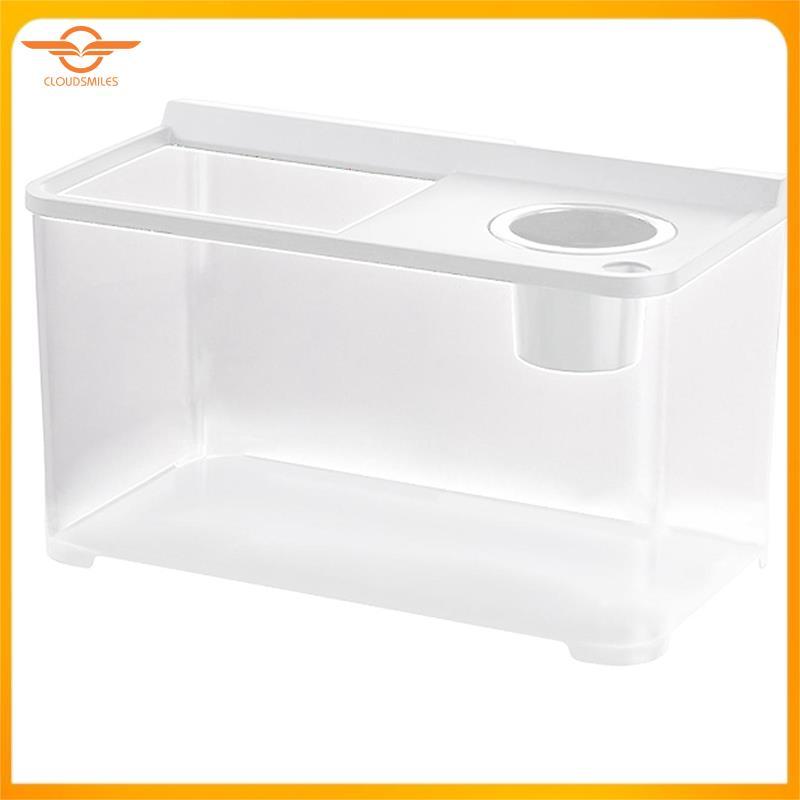 [CloudsMiles.th] Home Fish Tank Fishbowl Fish Tank สีขาว