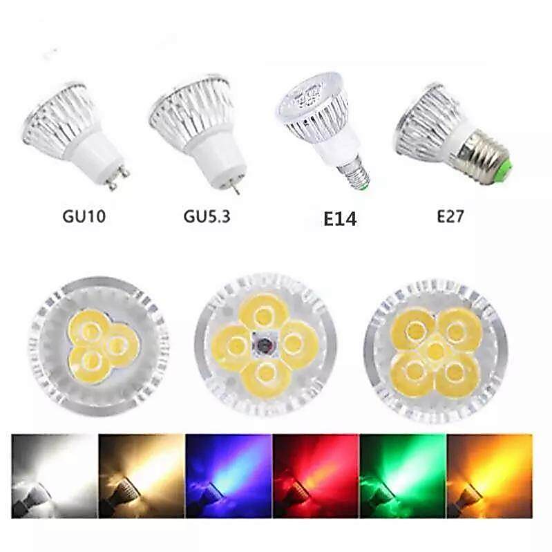หลอดไฟสปอตไลท์ Led หรี่แสงได้ E12 E27 GU10 GU5.3 หลอดไฟ 9W Spot Daylight Warm White 3200K 4000K โคมไฟบ้านตกแต่ง 220V
