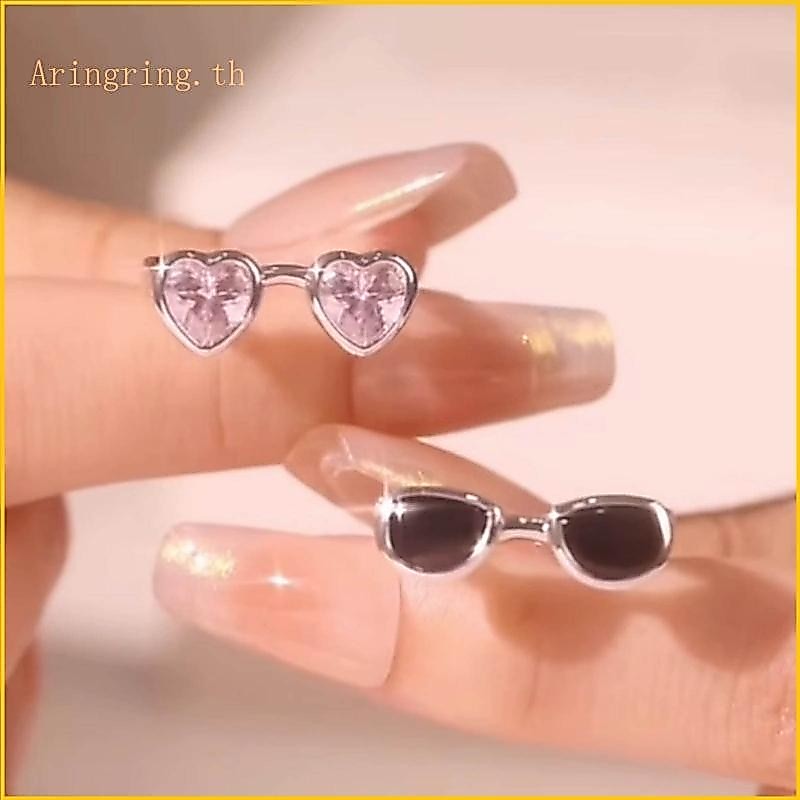 Arin 2 ชิ ้ น Cool แว ่ นตารูปแหวนคู ่ ปรับเปิดแหวนเครื ่ องประดับ