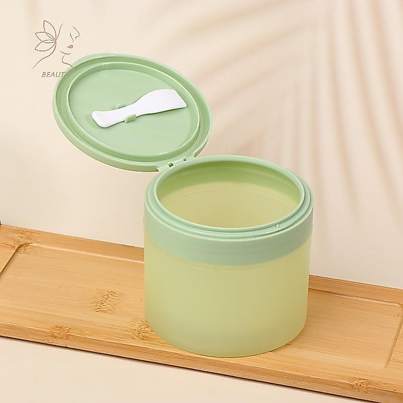 [maybeauty] 200g ขวดครีมพลาสติก PP Face Cream Jar โลชั่นรีฟิลครีมขวดพลิกกล่องฟันปากกว้างพร้อมช้อน {TH}