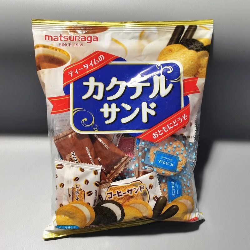 < >> นําเข้า Matsunaga Assorted Biscuits 241g Multi-Flavour Sandwich Biscuits Finger Biscuits260625