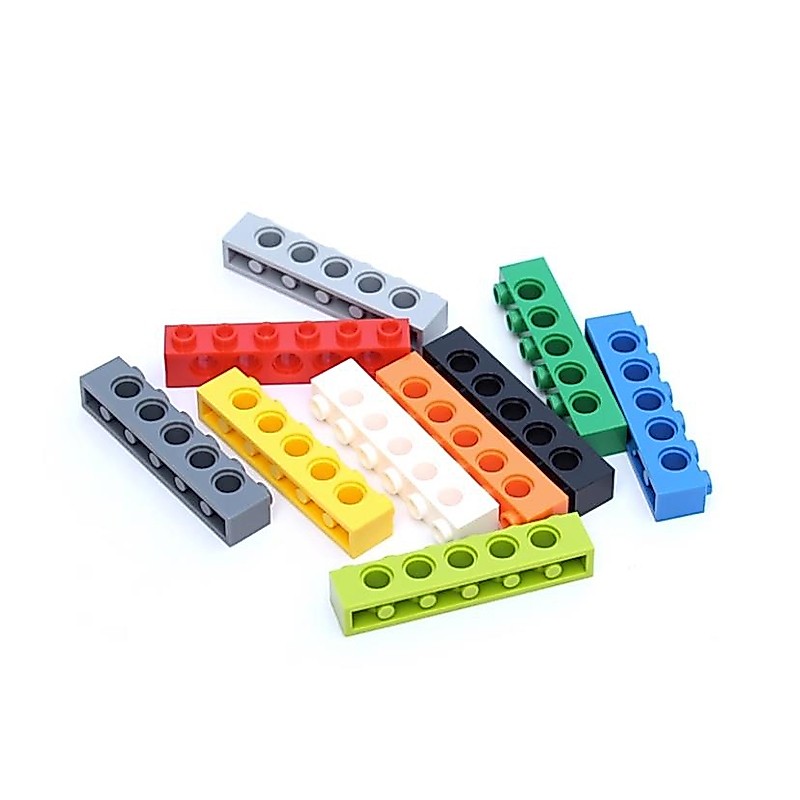 5 ชิ้น MOC ประกอบอนุภาคอิฐ 3894 อิฐไฮเทค 1 x 6 พร้อม 5 หลุมอาคารบล็อกชิ้นส่วนเด็ก DIY ของเล่นเพื่อการศึกษา