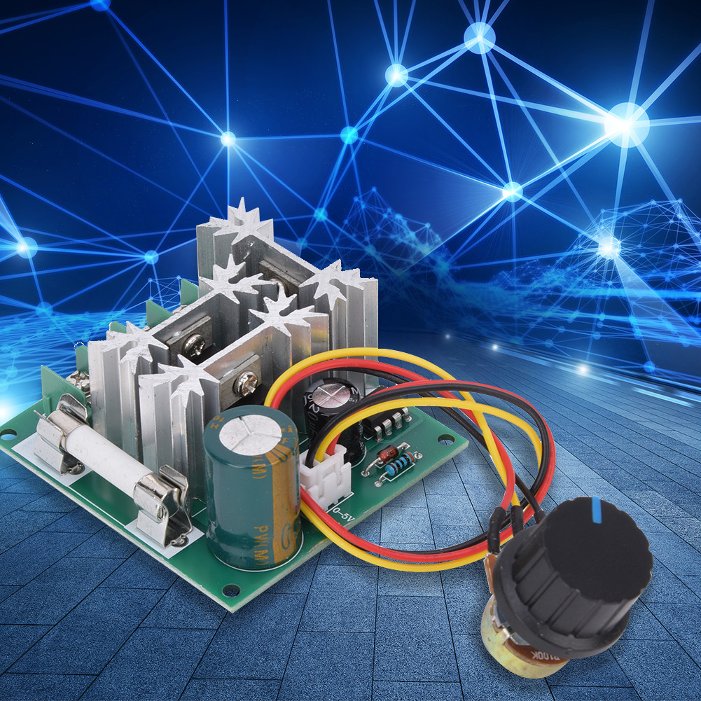 Ttiitt มอเตอร์ควบคุมความเร็ว DC 6-90V 0.01-1000W Power PWM Regulator Governor สวิทช์พร้อมโมดูล